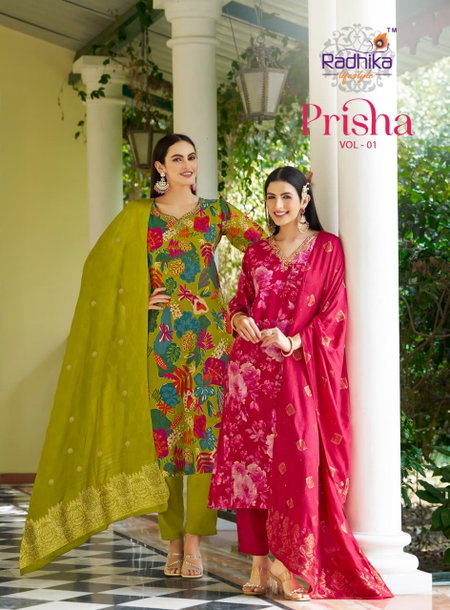 Prisha Vol 1 By Radhika Milano Kurti With Bottom Dupatta Exporters In India